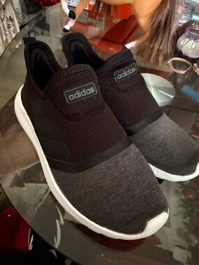 adidas Men’s Slip-On Athletic Sneakers - Black & Gray